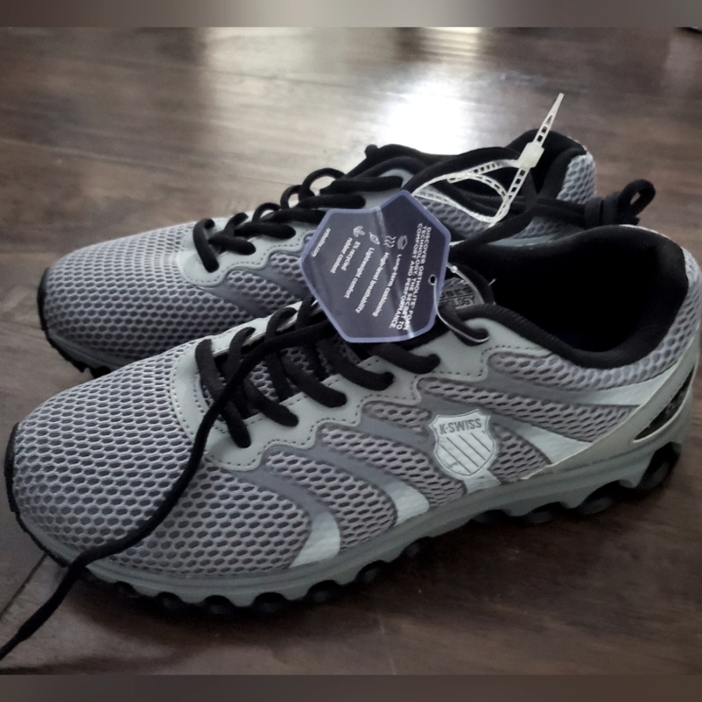 KSWISS Tubes Trailing Running Shoes Sneakers Gray Black New 8 K-Swiss Men Light